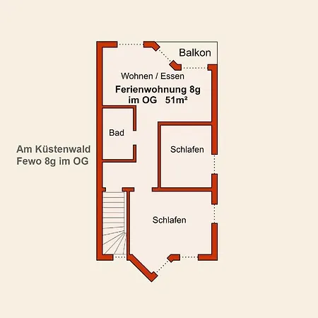 Lägenhet Am Kuestenwald, Whg 1 Eg